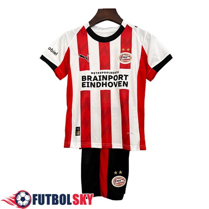 Nueva Camisetas De Futbol PSV Eindhoven Ninos Primera 2025/2026
