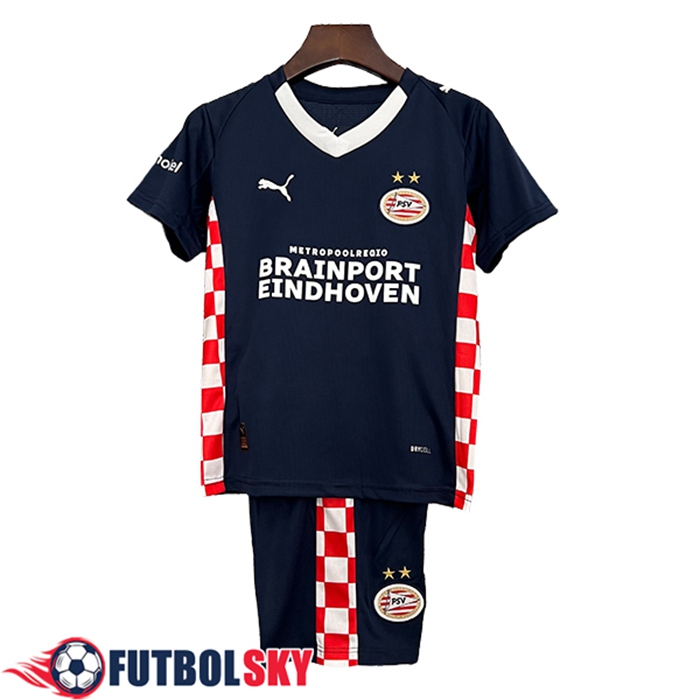 Nueva Camisetas De Futbol PSV Eindhoven Ninos Segunda 2025/2026
