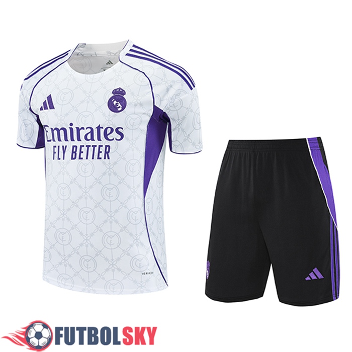 Camiseta Entrenamiento Real Madrid Blanco/Violeta 2025/2026 -02
