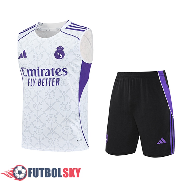Camiseta Entrenamiento sin mangas Real Madrid Blanco/Violeta 2025/2026 -02