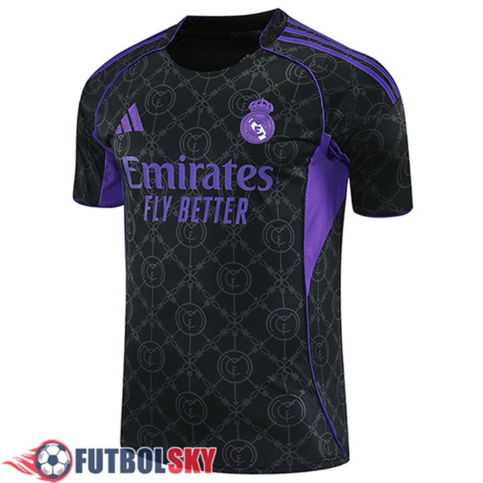 Camiseta Entrenamiento Real Madrid Negro/Violeta 2025/2026