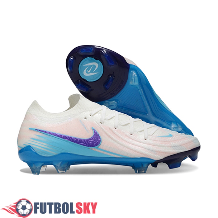Nike Botas De Fútbol Phantom Luna Elite NU FG Blanco/Azul/Violeta