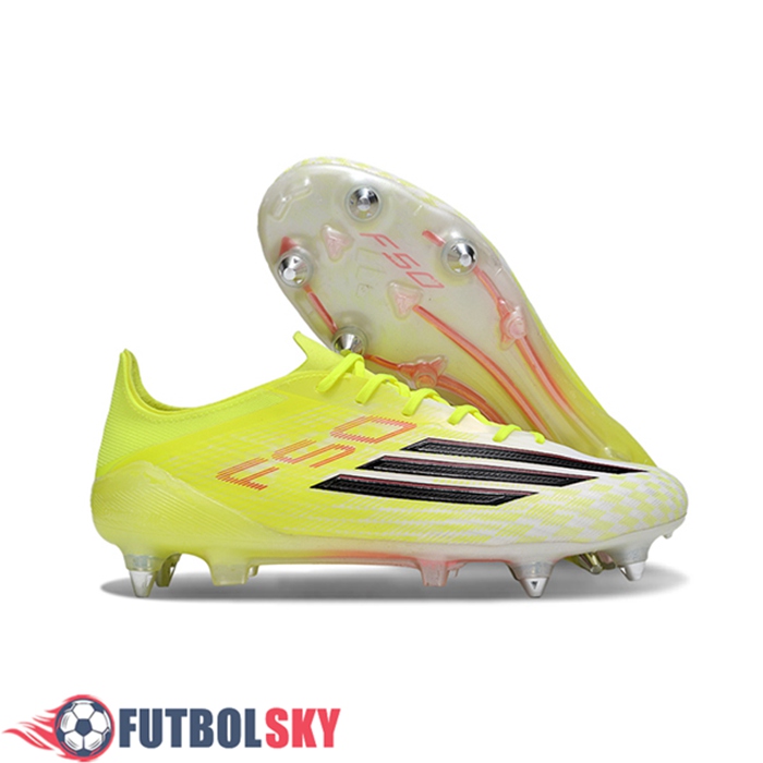 Adidas Botas De Fútbol F50 ELITE SG Amarillo/Negro/Blanco -02