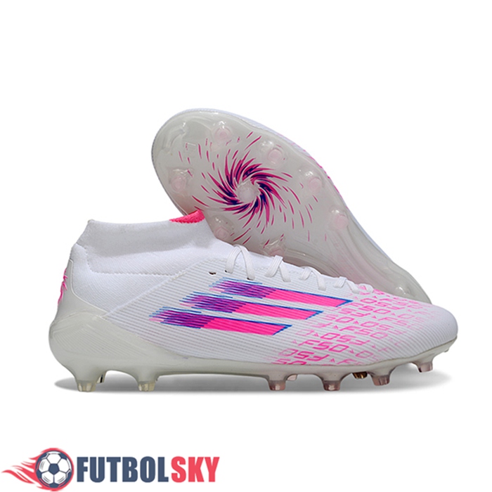 Adidas Botas De Fútbol F50 ELITE MID FG W Blanco/Rosa