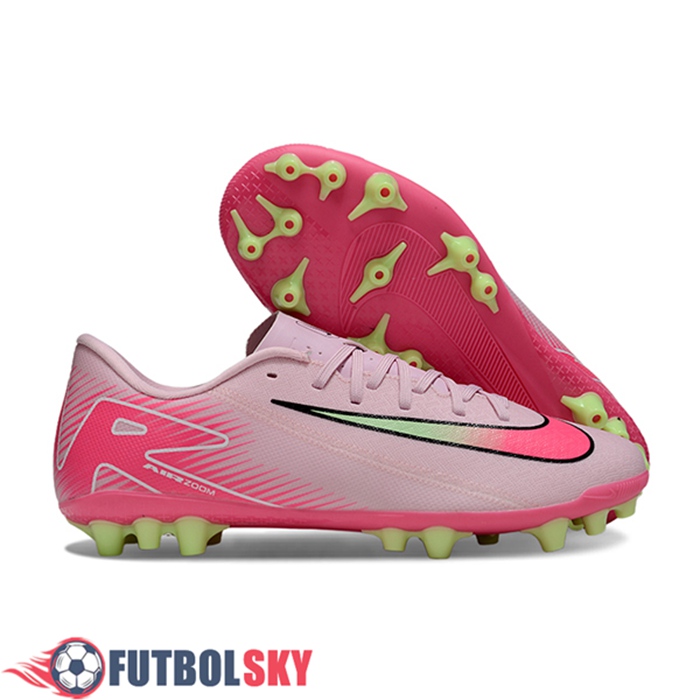 Nike Botas De Fútbol AIR ZOOM MERCURIAL VAPOR XVI ACADEMY X MBAPPE AG Rosa/Verde
