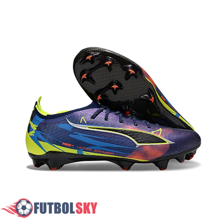 PUMA Botas De Fútbol ULTRA 5 FG Violeta/Azul/Verde