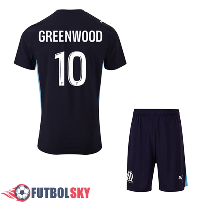 Camisetas De Futbol Marsella (GREENWOOD #10) Ninos Segunda 2025/2026