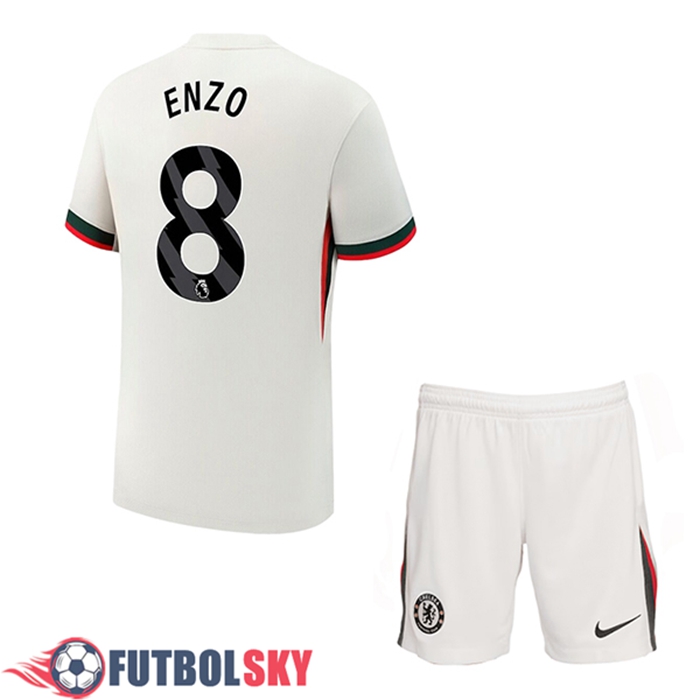 Camisetas De Futbol Chelsea (ENZO #8) Ninos Segunda 2025/2026