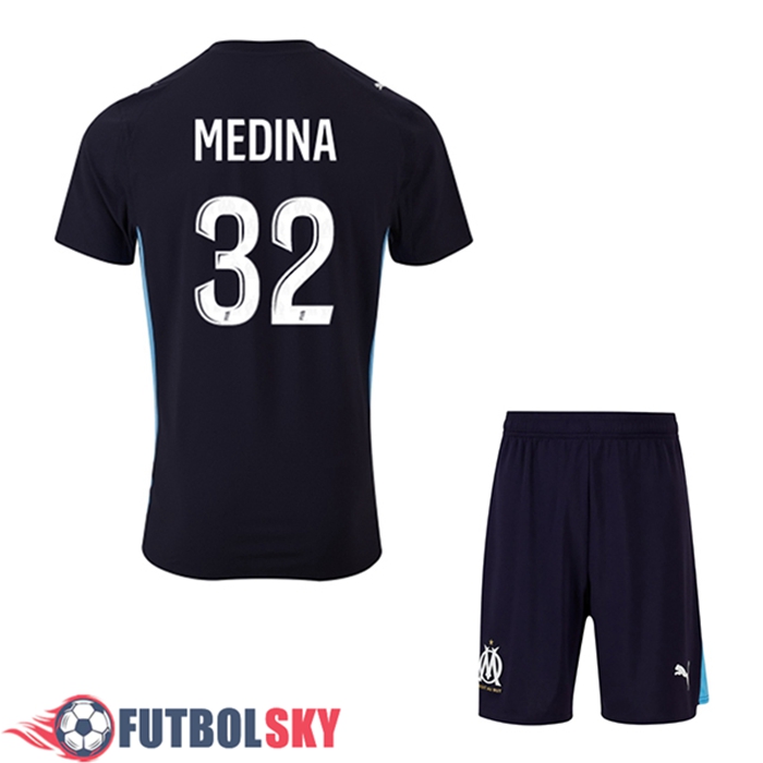 Camisetas De Futbol Marsella (MEDINA #32) Ninos Segunda 2025/2026