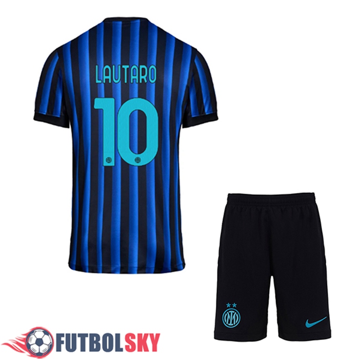 Camisetas De Futbol Inter Milan (LAUTARO #10) Ninos Primera 2025/2026