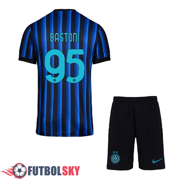 Camisetas De Futbol Inter Milan (BASTONI #95) Ninos Primera 2025/2026