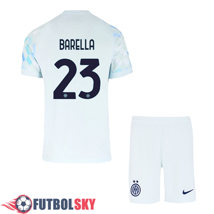 Camisetas De Futbol Inter Milan (BARELLA #23) Ninos Segunda 2025/2026