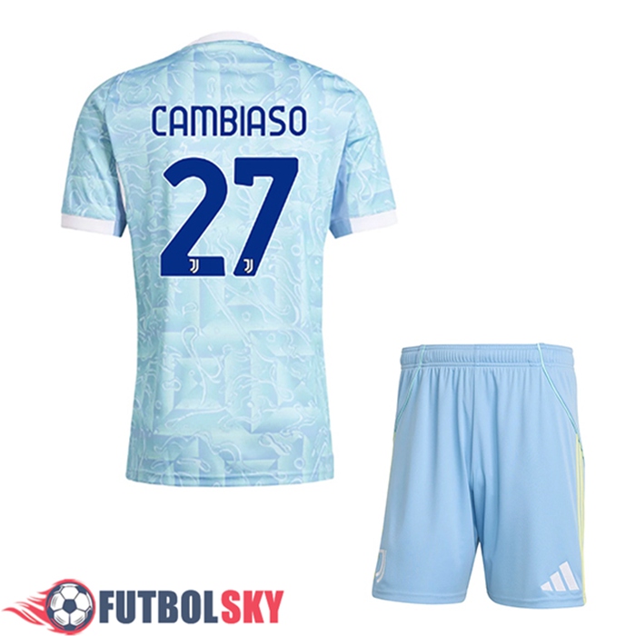 Camisetas De Futbol Juventus (CAMBIASO #27) Ninos Segunda 2025/2026