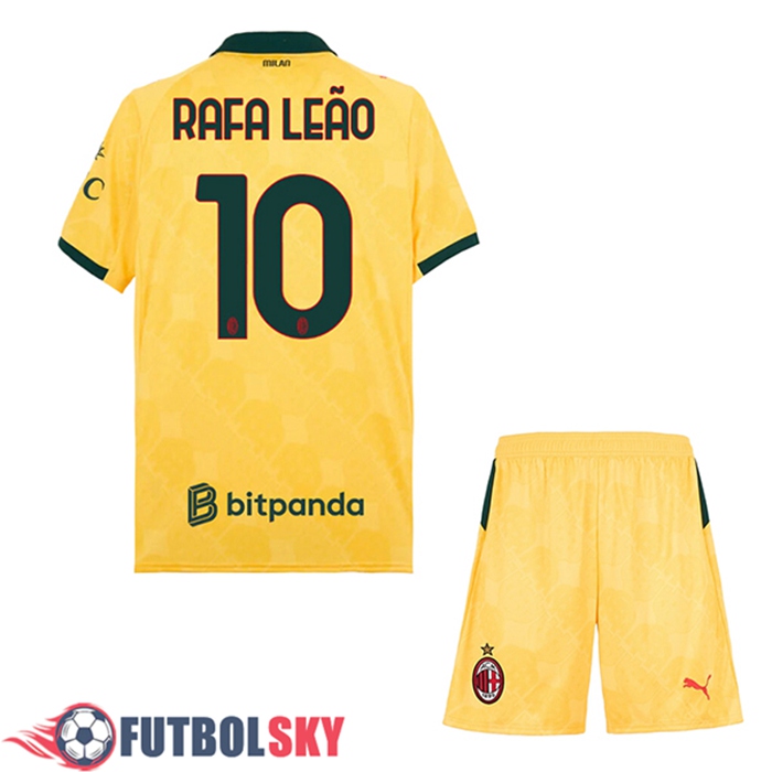 Camisetas De Futbol AC Milan (RAFAEL LEÃO #10) Ninos Tercera 2025/2026