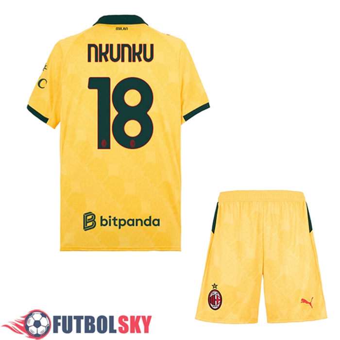 Camisetas De Futbol AC Milan (NKUNKU #18) Ninos Tercera 2025/2026