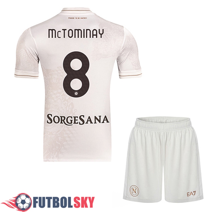Camisetas De Futbol SSC Napoli (MCTOMINAY #8) Ninos Segunda 2025/2026