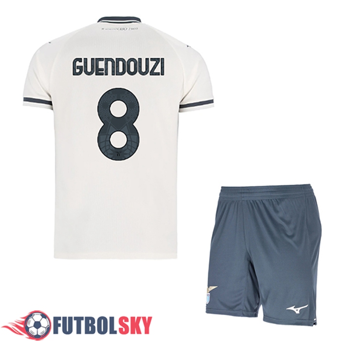 Camisetas De Futbol SS Lazio (GUENDOUZI #8) Ninos Segunda 2025/2026