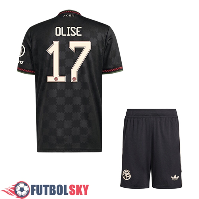 Camisetas De Futbol Bayern Munich (OLISE #17) Ninos Champions League 2025/2026