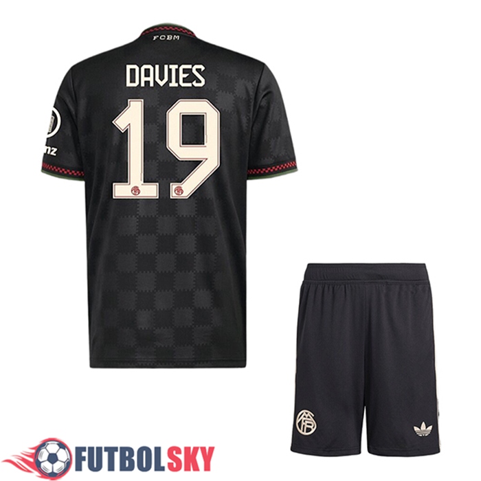 Camisetas De Futbol Bayern Munich (DAVIES #19) Ninos Champions League 2025/2026