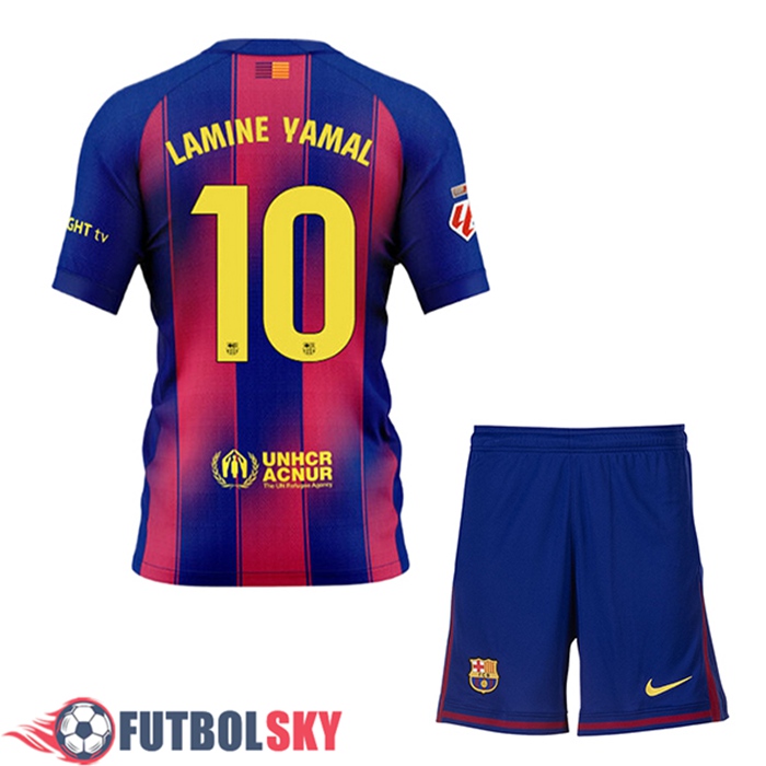 Camisetas De Futbol Barcelona (LAMINE YAMAL #10) Ninos Primera 2025/2026