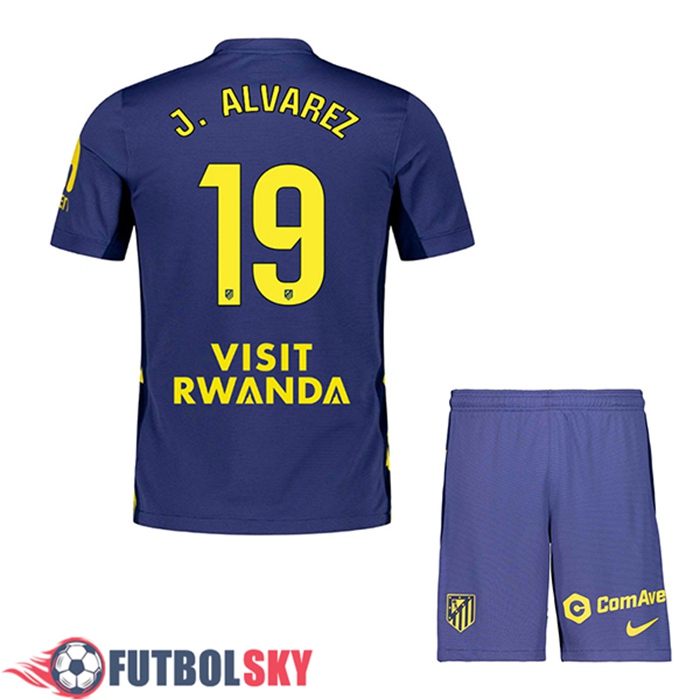 Camisetas De Futbol Atletico Madrid (J. ALVAREZ #19) Ninos Segunda 2025/2026