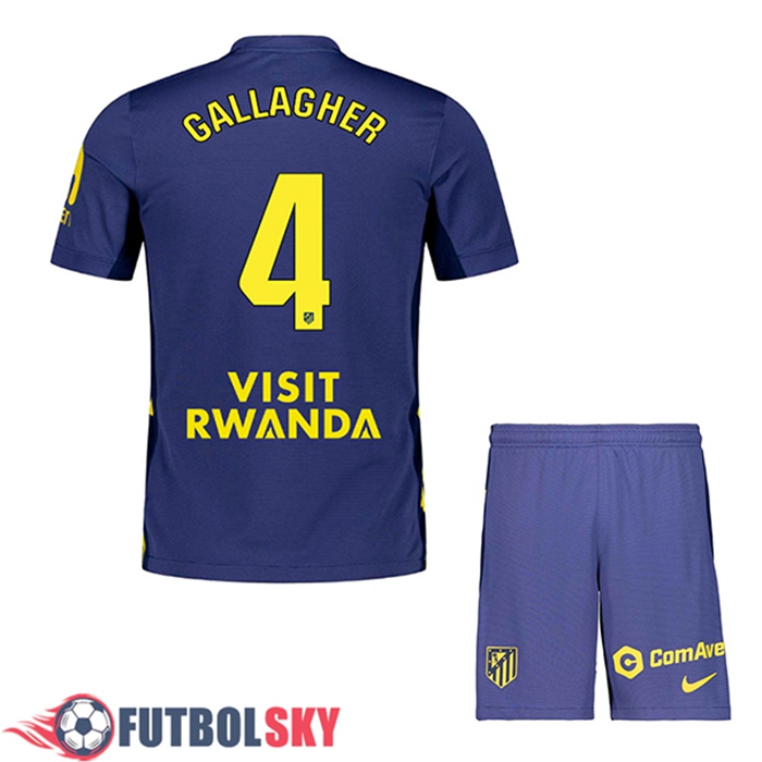 Camisetas De Futbol Atletico Madrid (GALLAGHER #4) Ninos Segunda 2025/2026