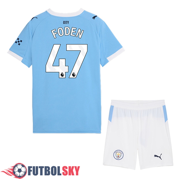 Camisetas De Futbol Manchester City (FODEN #47) Ninos Primera 2025/2026
