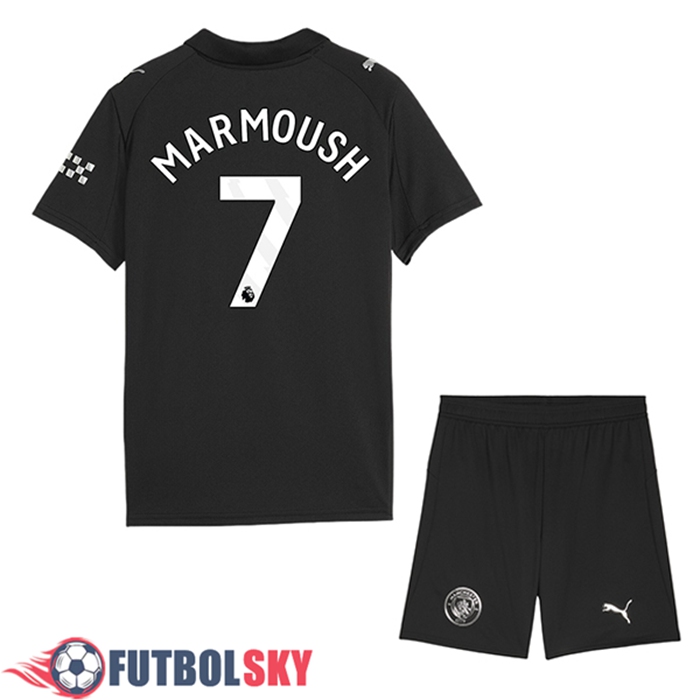 Camisetas De Futbol Manchester City (MARMOUSH #7) Ninos Segunda 2025/2026