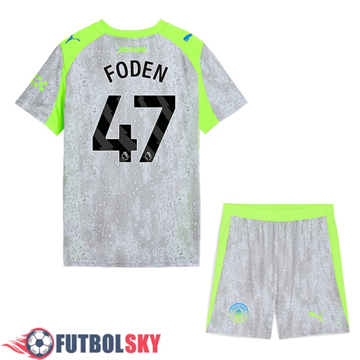 Camisetas De Futbol Manchester City (FODEN #47) Ninos Tercera 2025/2026