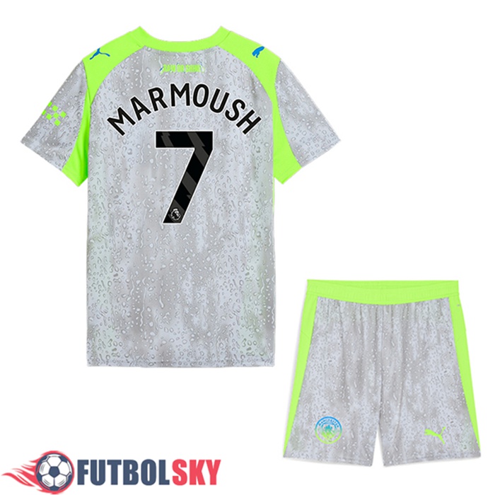 Camisetas De Futbol Manchester City (MARMOUSH #7) Ninos Tercera 2025/2026