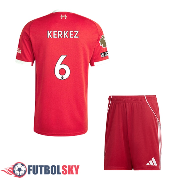 Camisetas De Futbol Liverpool (KERKEZ #6) Ninos Primera 2025/2026