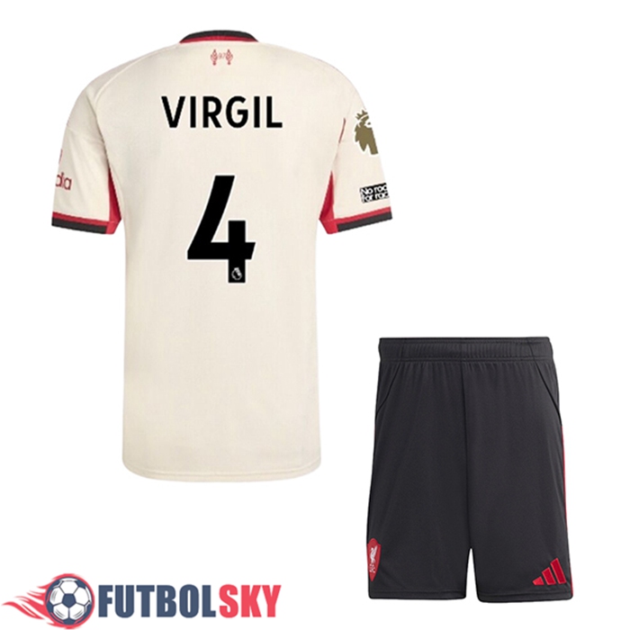 Camisetas De Futbol Liverpool (VIRGIL #4) Ninos Segunda 2025/2026