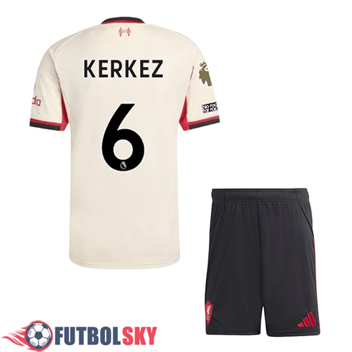 Camisetas De Futbol Liverpool (KERKEZ #6) Ninos Segunda 2025/2026