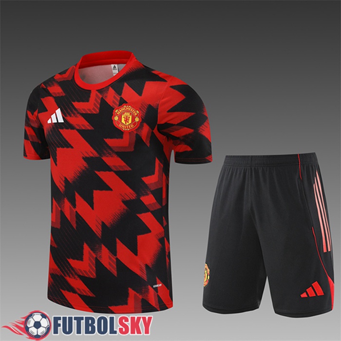 Camiseta Entrenamiento Manchester United Ninos Rojo/Negro 2025/2026 -03