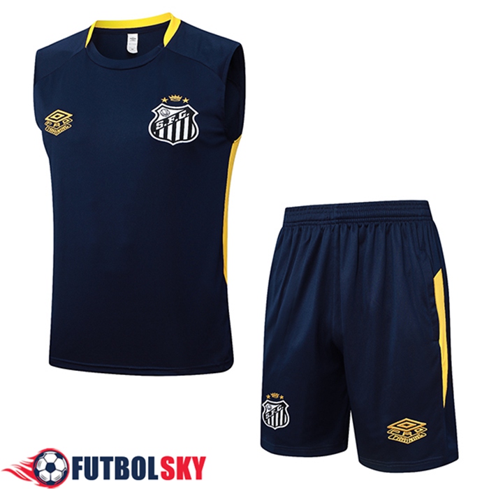 Camiseta Entrenamiento sin mangas Santos Azul/Amarillo 2025/2026