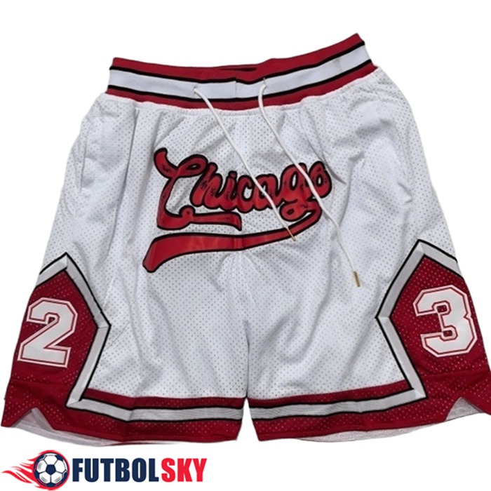 Cortos NBA Chicago Bulls 2025/26 Blanco/Rojo -02