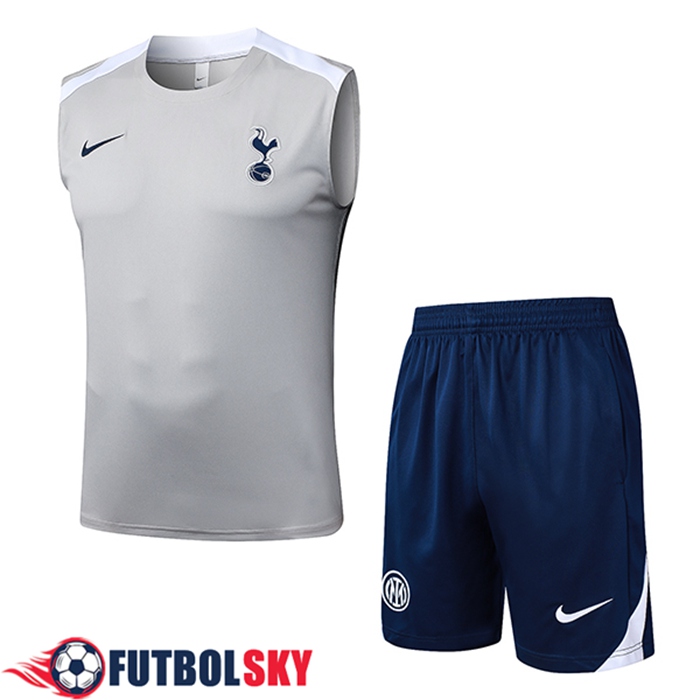 Camiseta Entrenamiento sin mangas Tottenham Hotspur Gris/Blanco 2025/2026