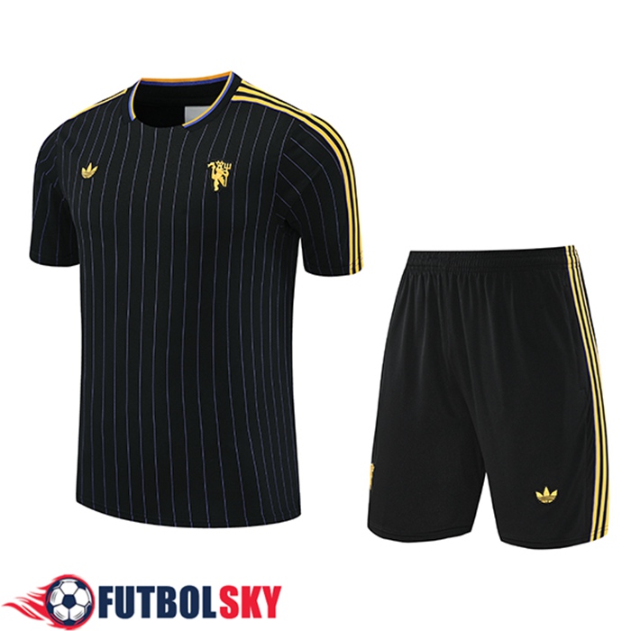 Camiseta Entrenamiento Manchester United Negro/Amarillo 2025/2026