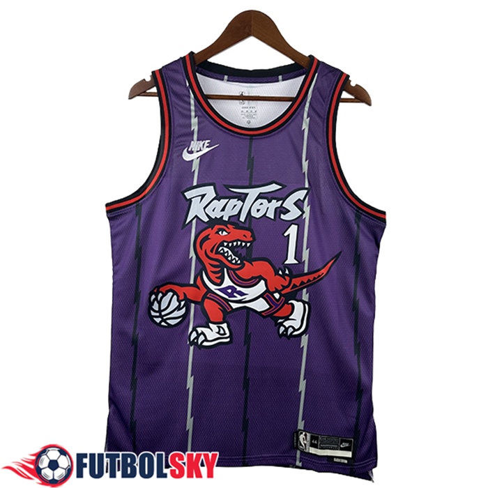 Camisetas NBA Toronto Raptors (McGRADY #1) 2025/26 Violeta/Blanco -02
