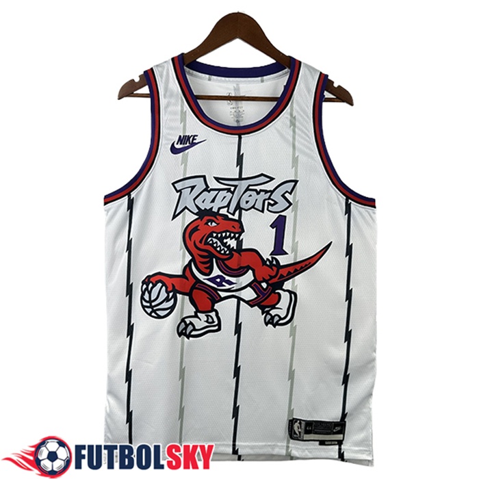 Camisetas NBA Toronto Raptors (McGRADY #1) 2025/26 Blanco/Rojo