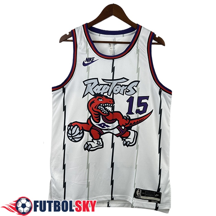 Camisetas NBA Toronto Raptors (CARTER #15) 2025/26 Blanco/Rojo