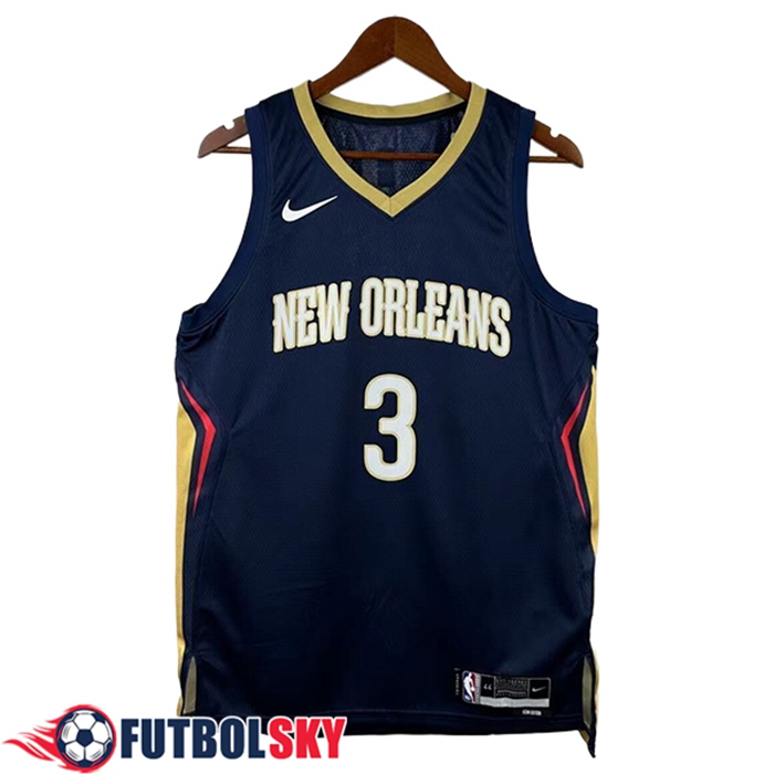 Camisetas NBA New Orleans Pelicans (POOLE #3) 2025/26 Azul/Amarillo