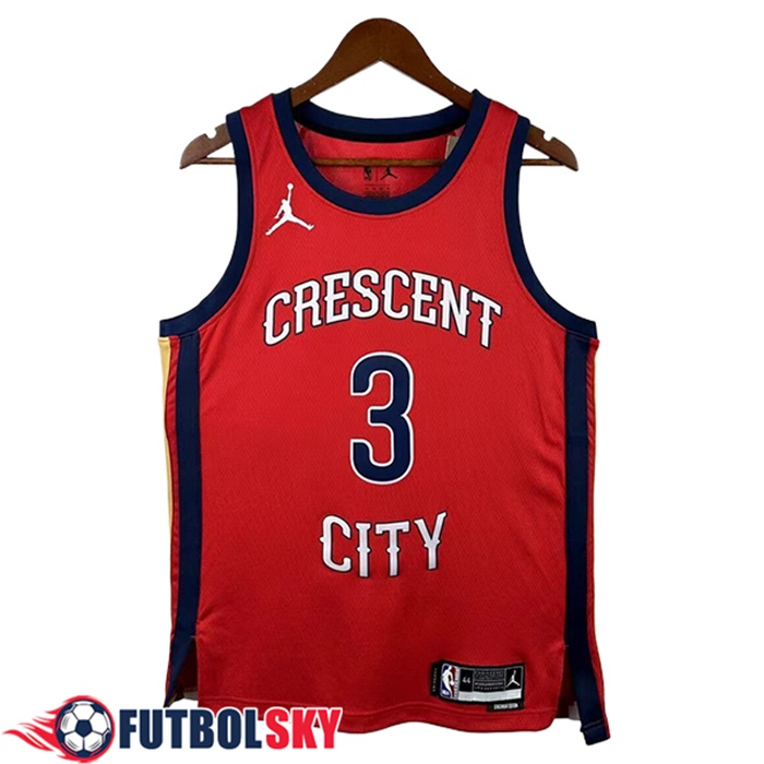 Camisetas NBA New Orleans Pelicans (POOLE #3) 2025/26 Rojo/Azul