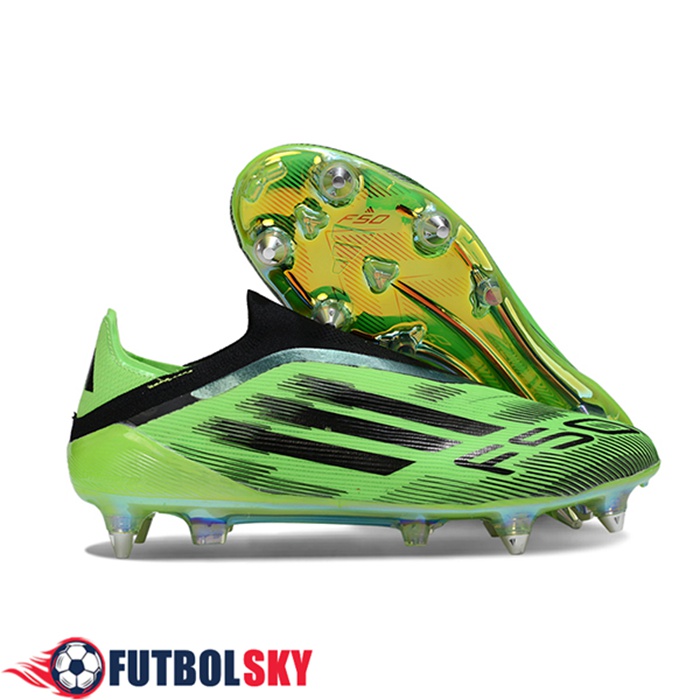 Adidas Botas De Fútbol F50 Elite Laceless SG Verde/Negro