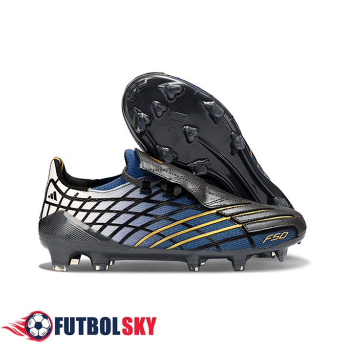Adidas Botas De Fútbol F50 Elite FG Negro/Azul/Amarillo