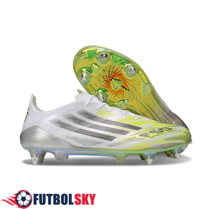 Adidas Botas De Fútbol F50 Elite FG Blanco/Gris/Verde