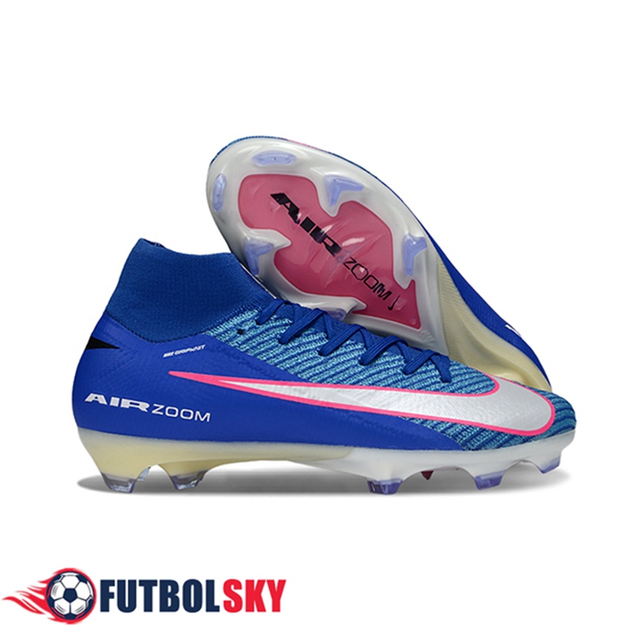 Nike Botas De Fútbol Air Zoom Mercurial Superfly IIX Elite FG Azul/Blanco/Rosa
