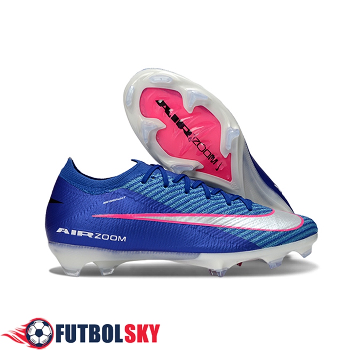 Nike Botas De Fútbol AIR Zoom Mercurial Vapor 16 Elite XXV FG Azul/Gris/Rosa