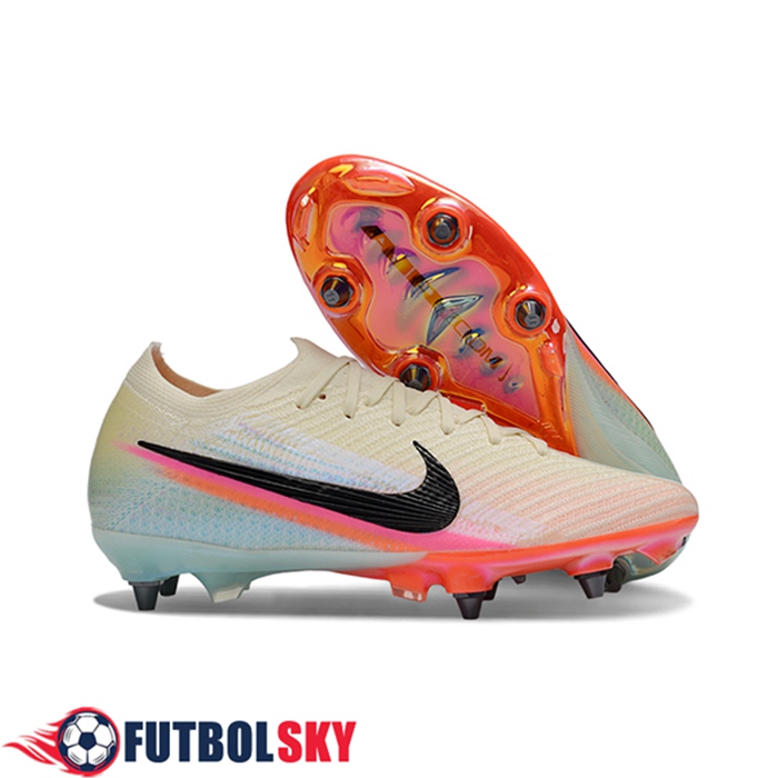 Nike Botas De Fútbol AIR ZOOM MERCURIAL VAPOR XVI ELITE SG-PRO Amarillo/Azul/Rosa