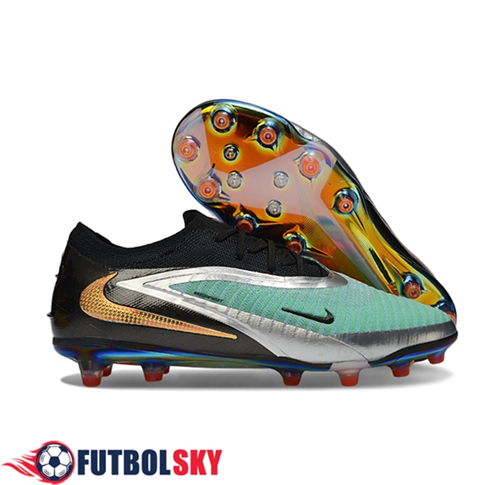 Nike Botas De Fútbol Phantom GX III Elite AG Verde/Negro/Gris -02